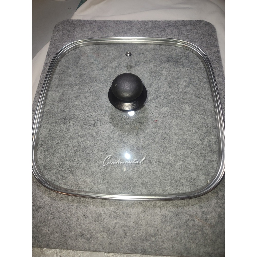 Continental Electric 12" Square Glass Replacement Lid Cover Skillet CE23741 Vent